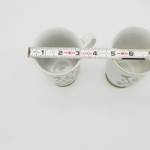 Royal Domino Collection WILD DAISY Pair 2 x‎ Vtg Ceramic Coffee Tea Mugs Flower - Picture 6 of 6